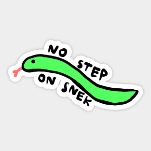 no step on snek Sticker